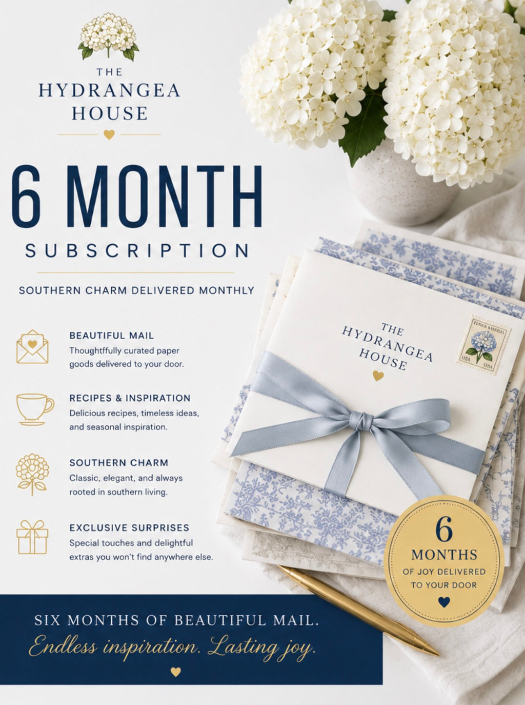 The Hydrangea House Mail Club | 6 Month Subscription