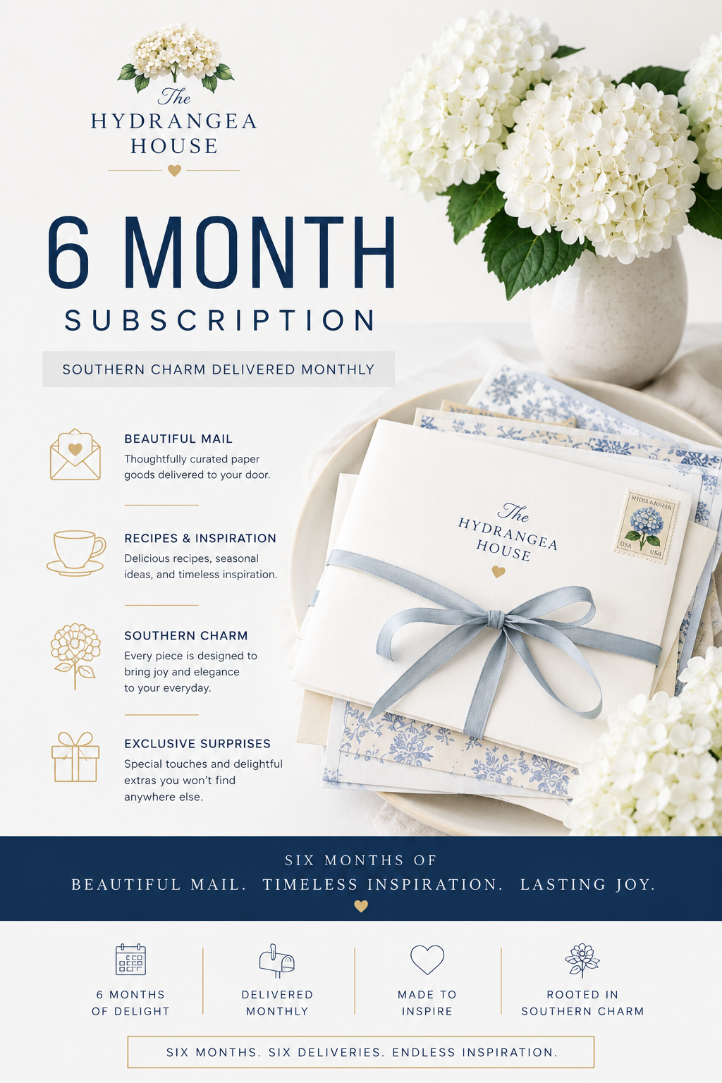 The Hydrangea House Mail Club | 6 Month Subscription